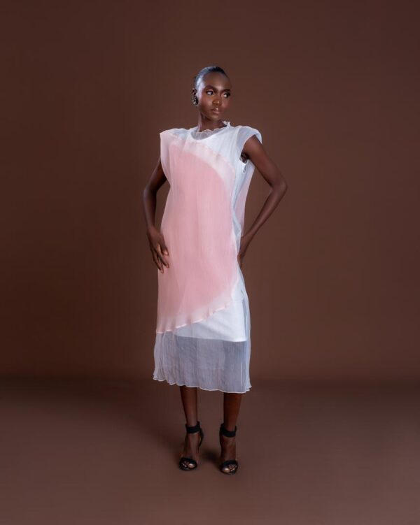 DR004 LULEA Patch Dress – DR004 LULEA (White & Peach)