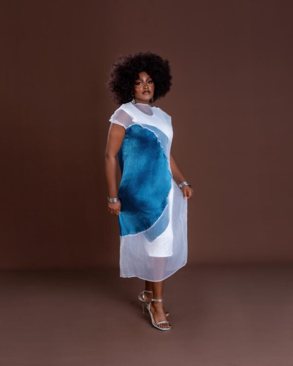 patch dress Patch Dress – DR002 QUINNEX (White & Teal)