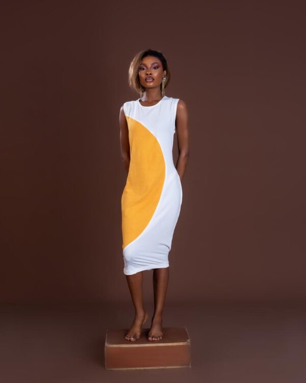 patch dress Patch Dress – DR001 VELA (White & Yellow Inner)